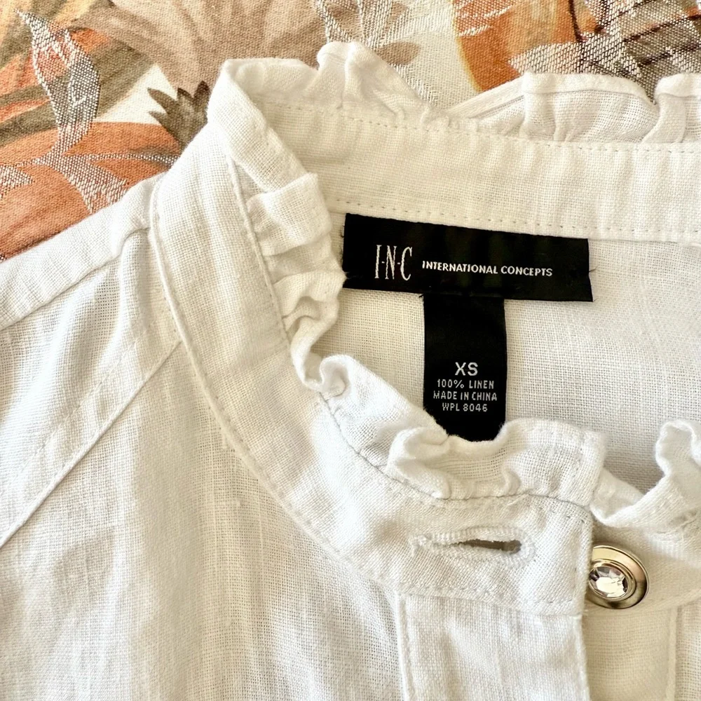 INC International Concepts Linen Jacket - Picture 6 of 8